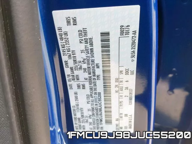 1FMCU9J98JUC55200 фото 2