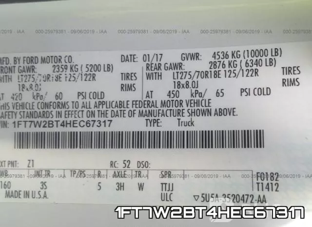 1FT7W2BT4HEC67317 фото 10