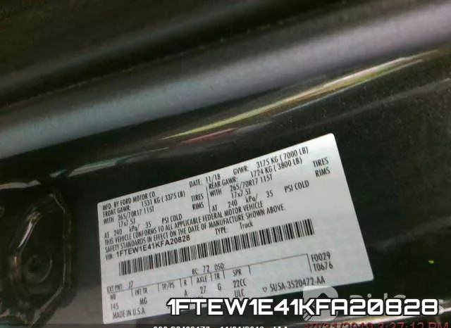 1FTEW1E41KFA20828 фото 10