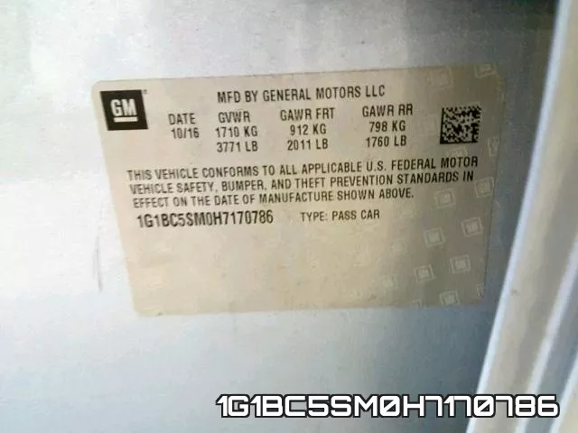1G1BC5SM0H7170786 фото 2