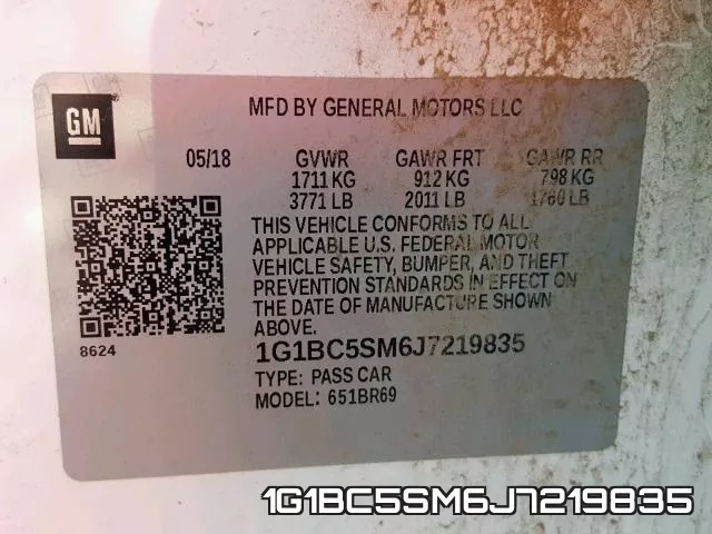1G1BC5SM6J7219835 фото 2