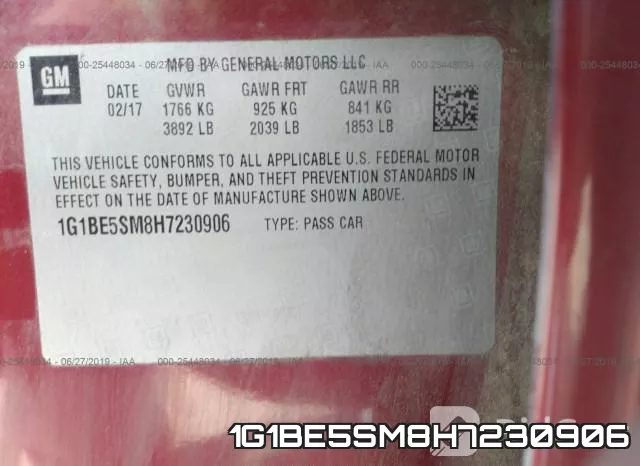 1G1BE5SM8H7230906 фото 10