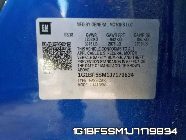 1G1BF5SM1J7179834 фото 2