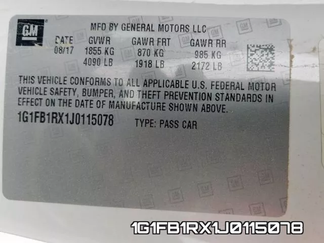 1G1FB1RX1J0115078 фото 2