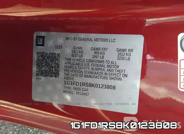 1G1FD1RS8K0123808 фото 10