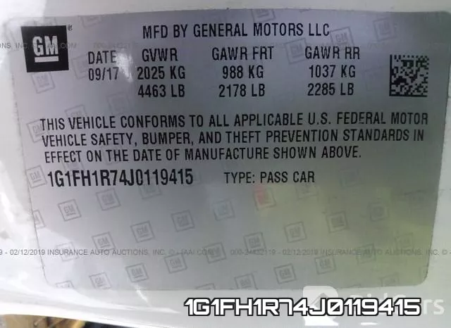 1G1FH1R74J0119415 фото 10