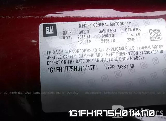 1G1FH1R75H0114170 фото 10