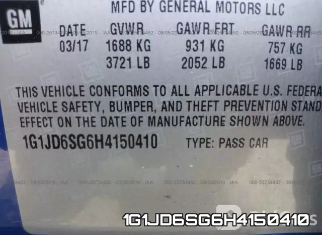1G1JD6SG6H4150410 фото 10