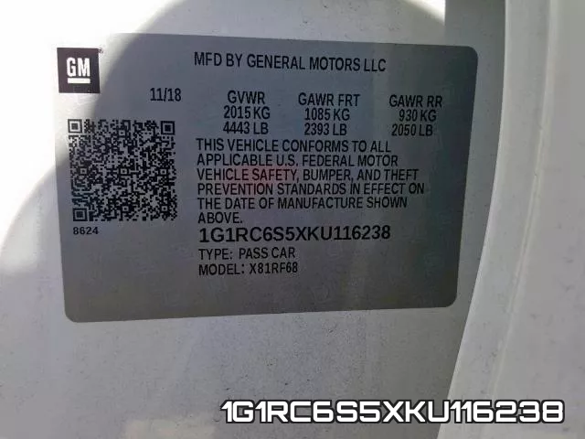 1G1RC6S5XKU116238 фото 2