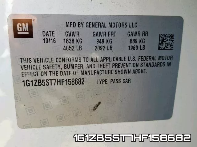 1G1ZB5ST7HF158682 фото 2