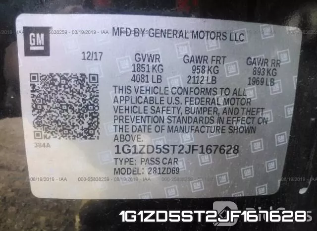 1G1ZD5ST2JF167628 фото 10