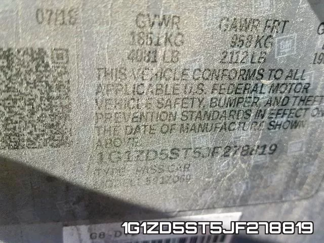 1G1ZD5ST5JF278819 фото 2