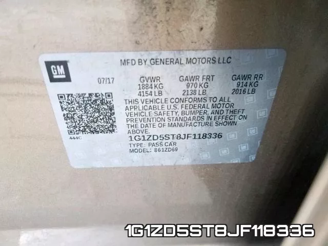 1G1ZD5ST8JF118336 фото 2