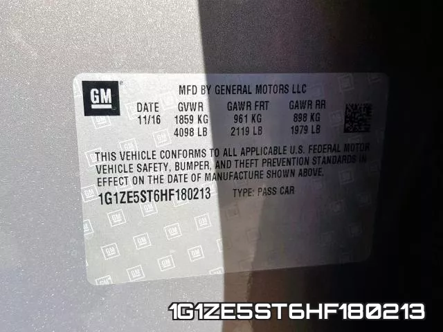 1G1ZE5ST6HF180213 фото 2