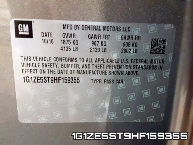 1G1ZE5ST9HF159355 фото 2