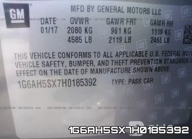 1G6AH5SX7H0185392 фото 10