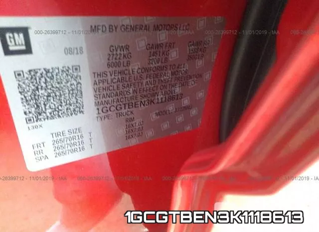1GCGTBEN3K1118613 фото 10