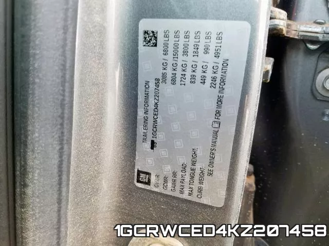 1GCRWCED4KZ207458 фото 2