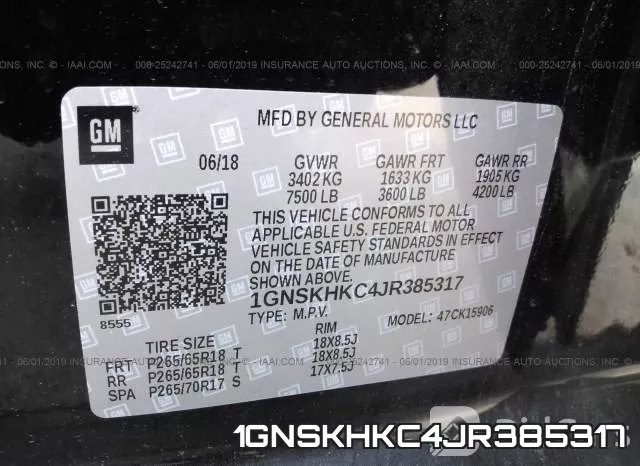 1GNSKHKC4JR385317 фото 10