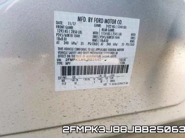 2FMPK3J88JBB25063 фото 2