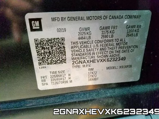 2GNAXHEVXK6232349 фото 2