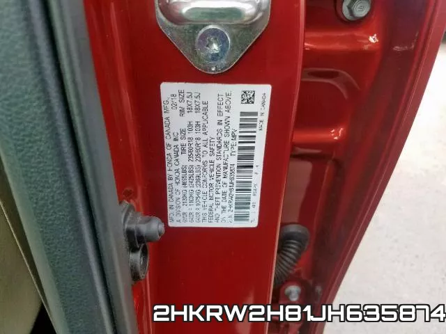 2HKRW2H81JH635874 фото 2