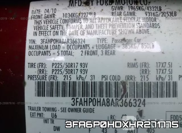 3FA6P0HDXHR271775 фото 10