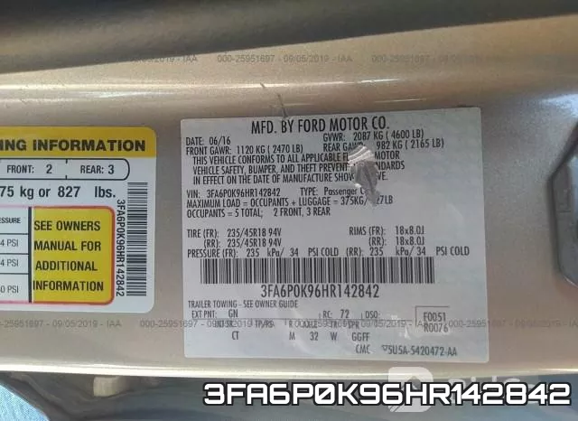 3FA6P0K96HR142842 фото 10