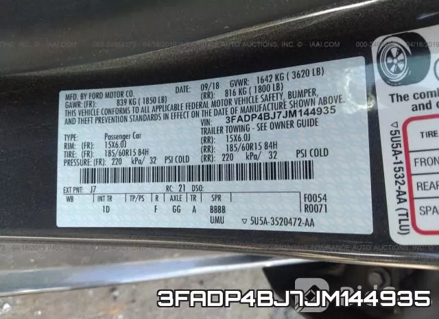3FADP4BJ7JM144935 фото 10