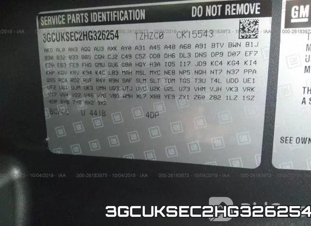 3GCUKSEC2HG326254 фото 10