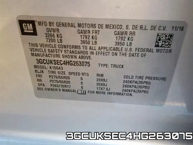 3GCUKSEC4HG263075 фото 2