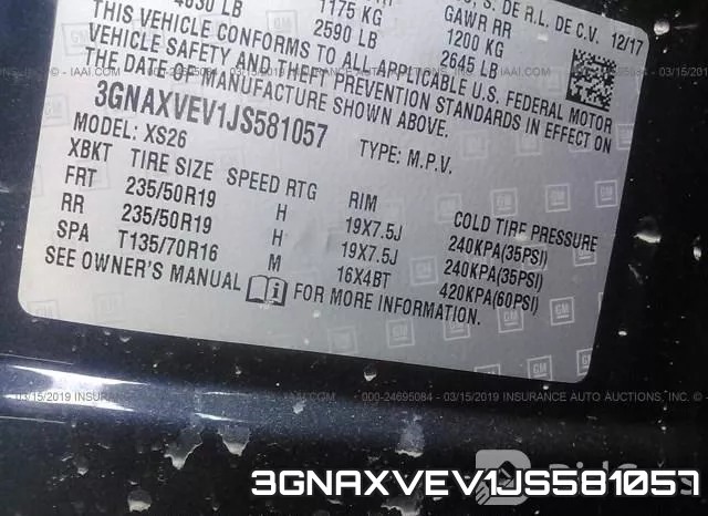 3GNAXVEV1JS581057 фото 10