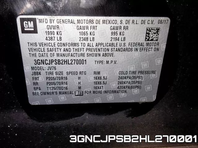 3GNCJPSB2HL270001 фото 2