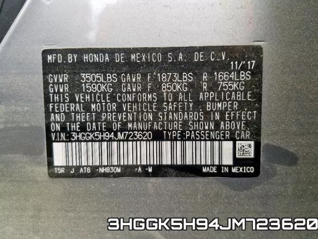 3HGGK5H94JM723620 фото 2