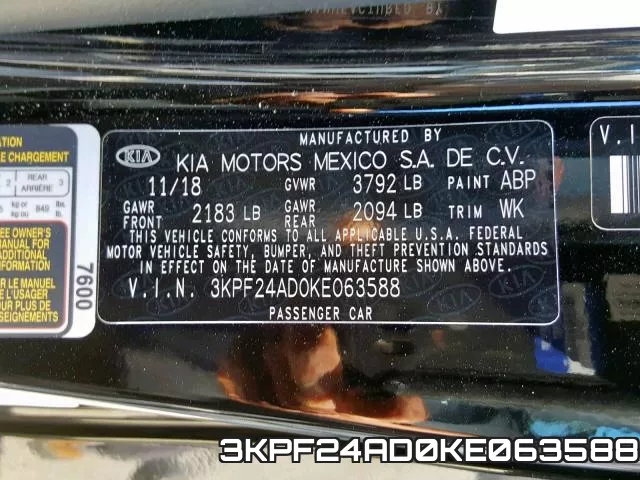 3KPF24AD0KE063588 фото 2