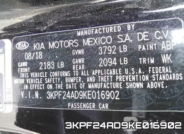 3KPF24AD9KE016902 фото 9