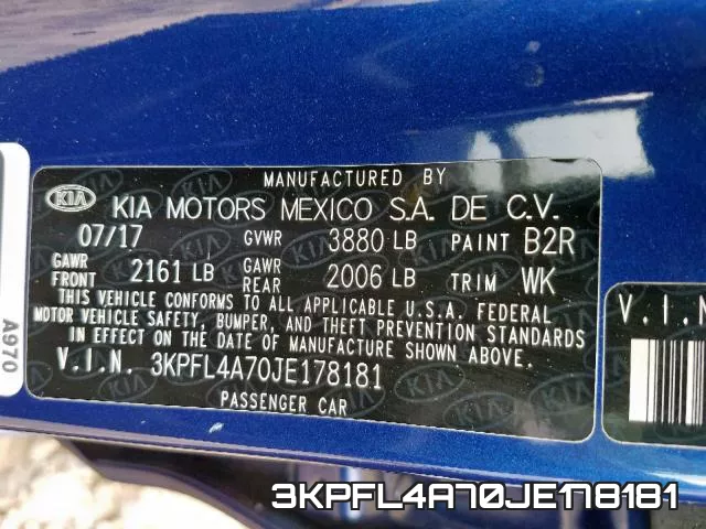 3KPFL4A70JE178181 фото 2