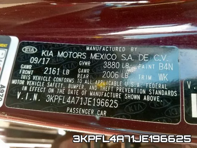 3KPFL4A71JE196625 фото 2