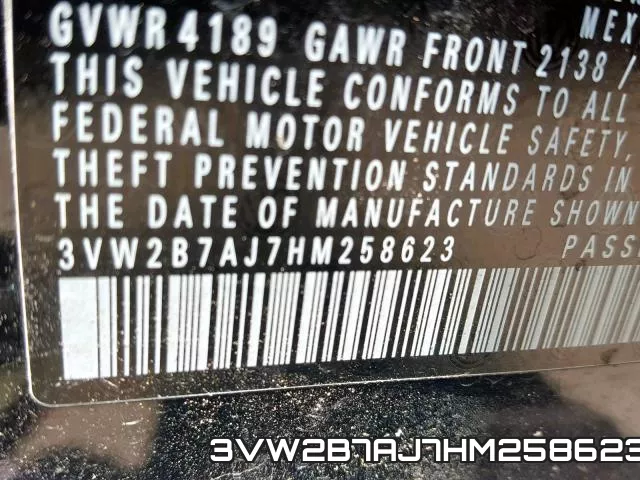 3VW2B7AJ7HM258623 фото 2
