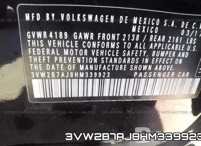 3VW2B7AJ8HM339923 фото 10
