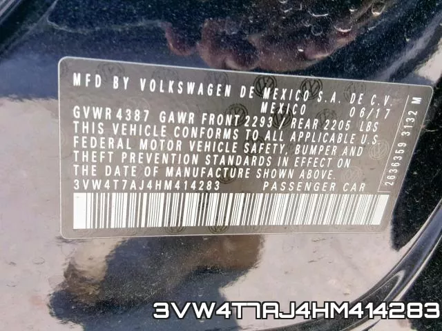 3VW4T7AJ4HM414283 фото 2
