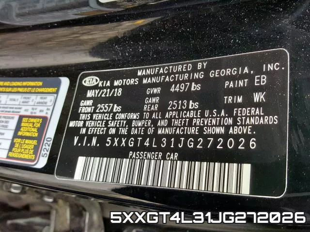 5XXGT4L31JG272026 фото 2