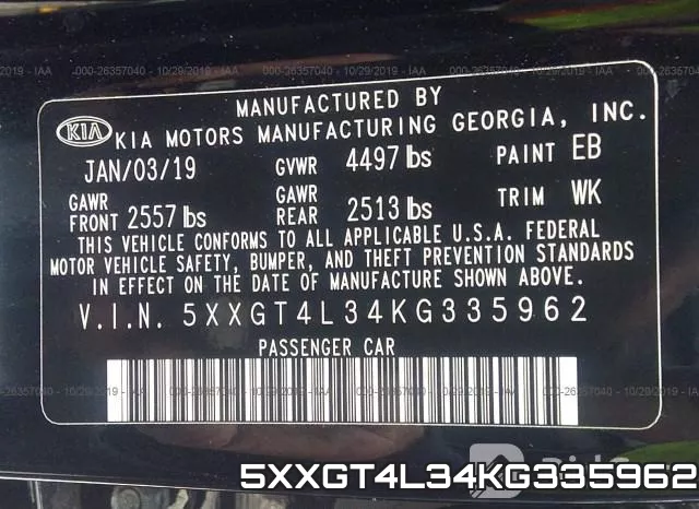 5XXGT4L34KG335962 фото 10