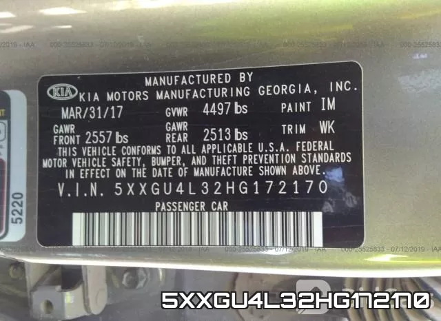 5XXGU4L32HG172170 фото 10