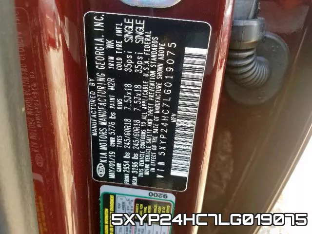5XYP24HC7LG019075 фото 2