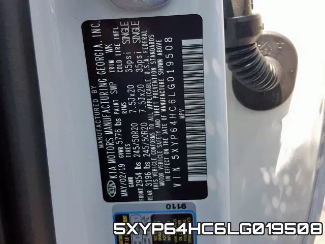 5XYP64HC6LG019508 фото 2