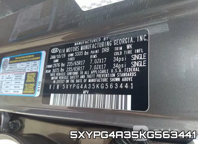 5XYPG4A35KG563441 фото 10