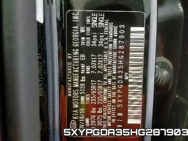 5XYPGDA35HG287903 фото 2