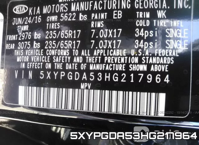 5XYPGDA53HG217964 фото 10