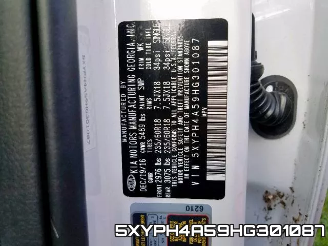 5XYPH4A59HG301087 фото 2